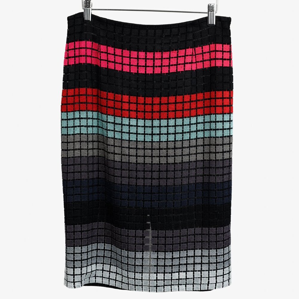 Marco De Vincenzo PF/15 Multicolor Block Pattern Skirt